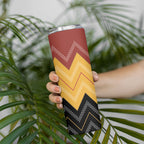 Kaokao Maori Tukutuku Inspired New Zealand Skinny Tumbler