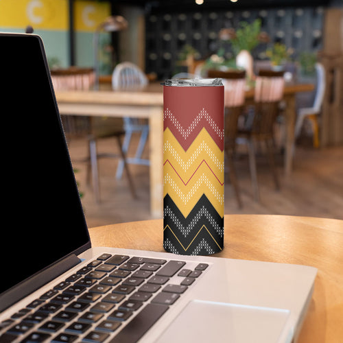 Kaokao Maori Tukutuku Inspired New Zealand Skinny Tumbler