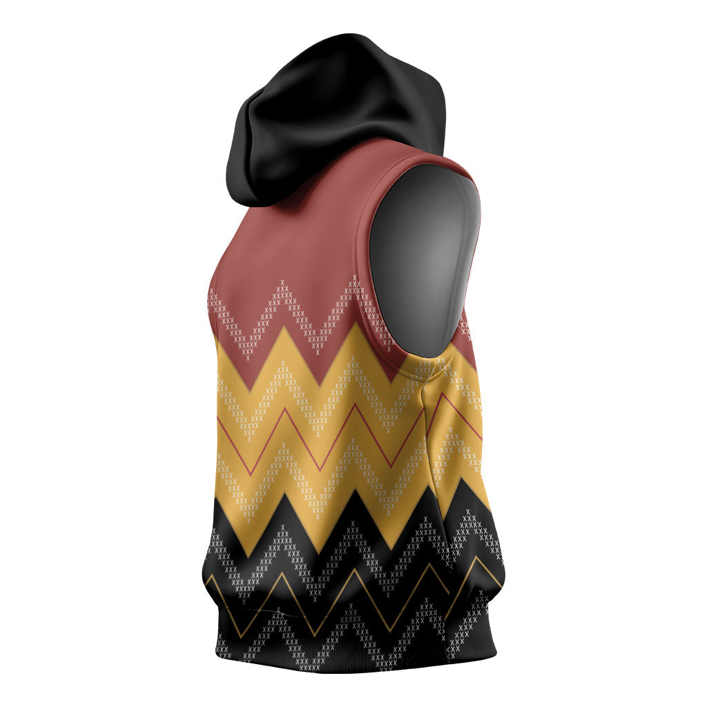 Kaokao Maori Tukutuku Inspired New Zealand Sleeveless Hoodie