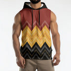 Kaokao Maori Tukutuku Inspired New Zealand Sleeveless Hoodie