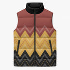 Kaokao Maori Tukutuku Inspired New Zealand Sleeveless Puffer Jacket