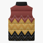 Kaokao Maori Tukutuku Inspired New Zealand Sleeveless Puffer Jacket