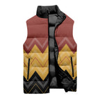 Kaokao Maori Tukutuku Inspired New Zealand Sleeveless Puffer Jacket