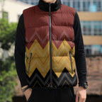 Kaokao Maori Tukutuku Inspired New Zealand Sleeveless Puffer Jacket