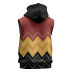 Kaokao Maori Tukutuku Inspired New Zealand Sleeveless Zip Hoodie