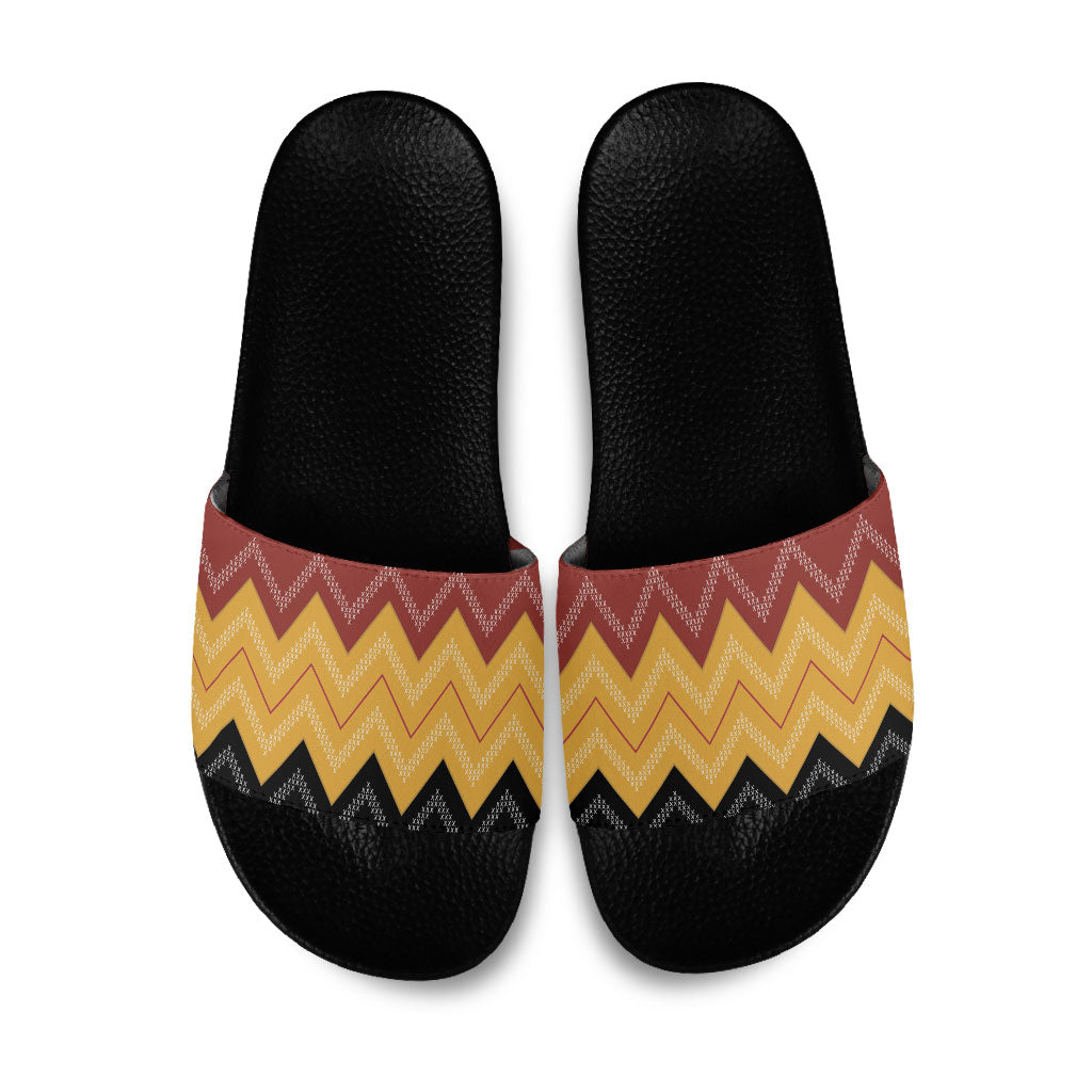 Kaokao Maori Tukutuku Inspired New Zealand Slide Sandals