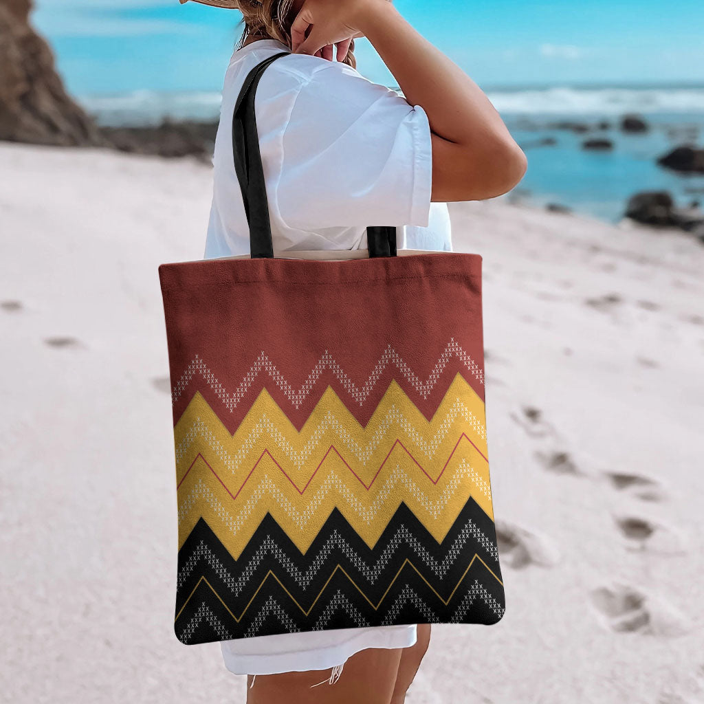 Kaokao Maori Tukutuku Inspired New Zealand Tote Bag