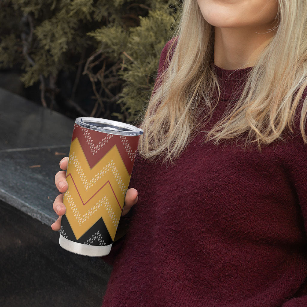 Kaokao Maori Tukutuku Inspired New Zealand Tumbler Cup