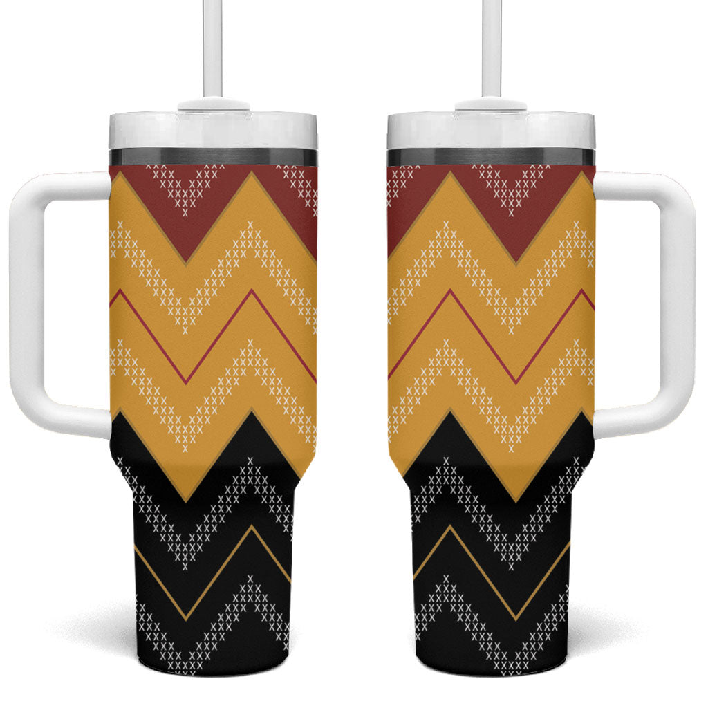 Kaokao Maori Tukutuku Inspired New Zealand Tumbler With Handle