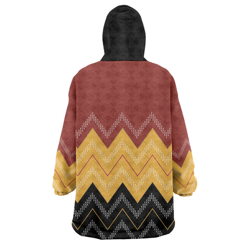 Kaokao Maori Tukutuku Inspired New Zealand Wearable Blanket Hoodie