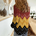 Kaokao Maori Tukutuku Inspired New Zealand Women Casual Shirt