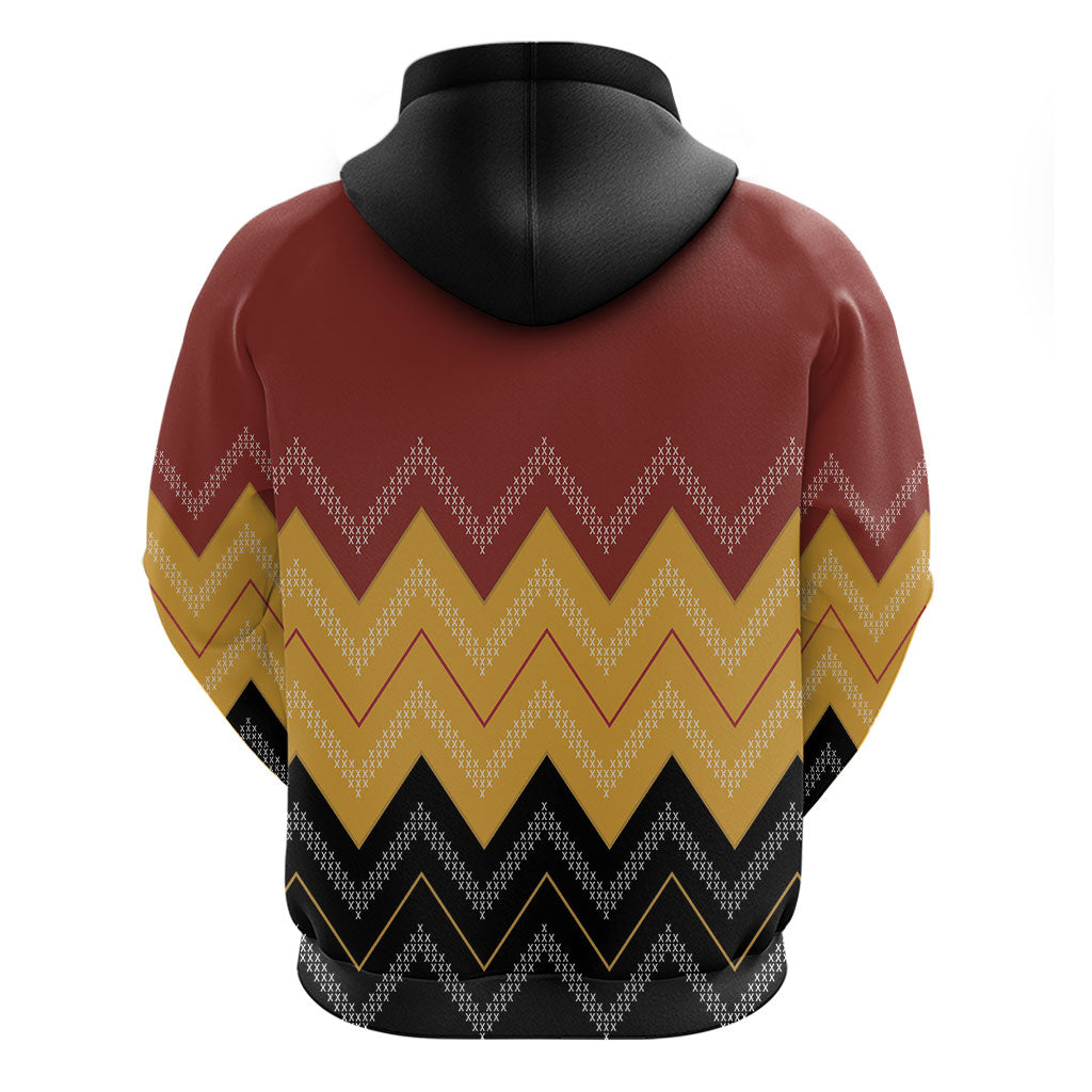 Kaokao Maori Tukutuku Inspired New Zealand Zip Hoodie