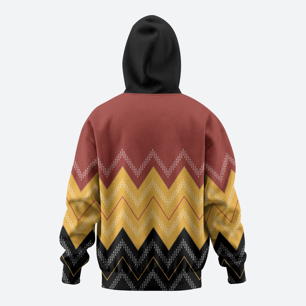 Kaokao Maori Tukutuku Inspired New Zealand Zip Hoodie