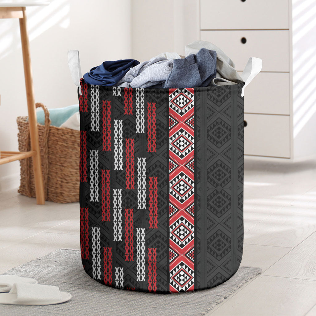 Roimata Toroa Maori Taniko Inspired New Zealand Laundry Basket