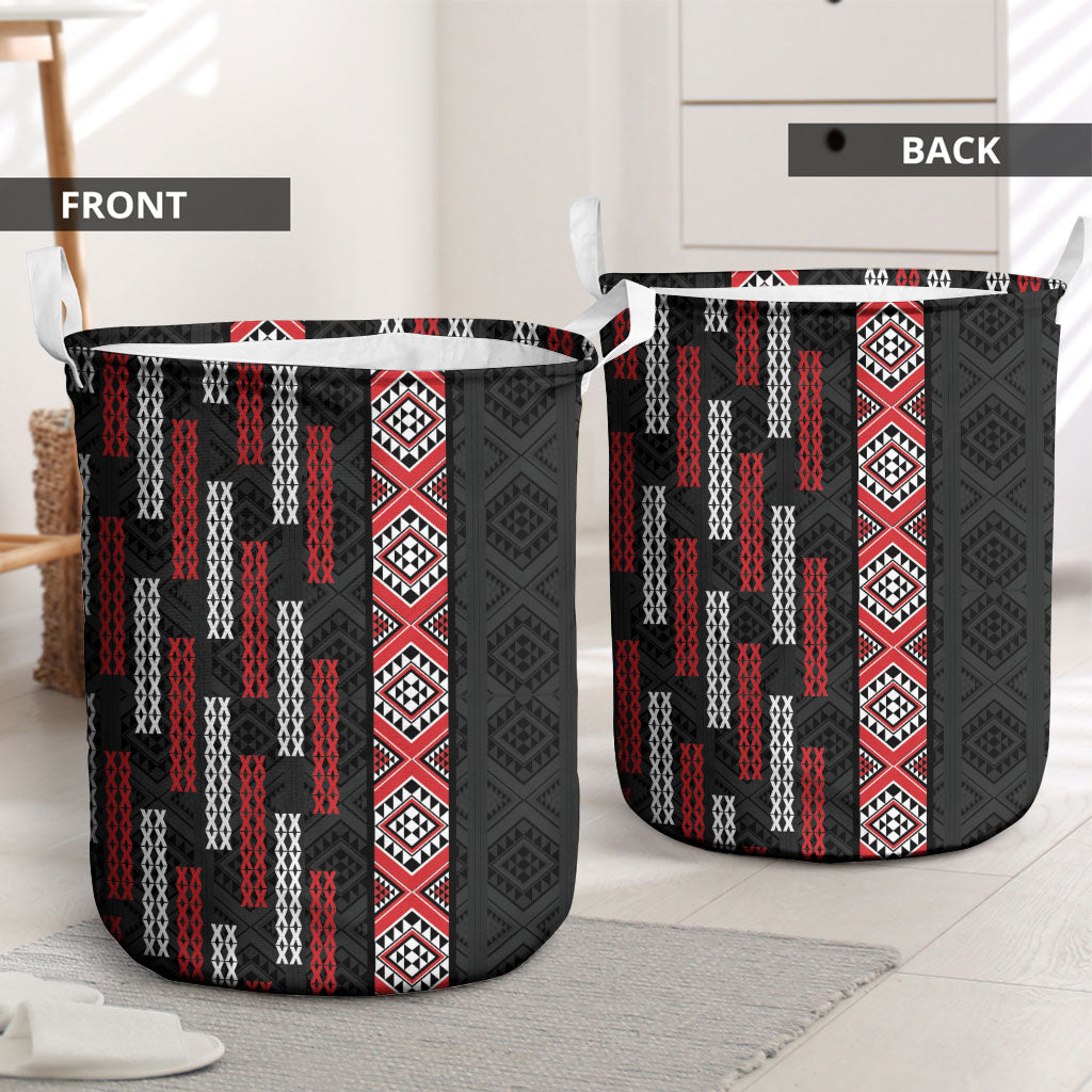 Roimata Toroa Maori Taniko Inspired New Zealand Laundry Basket