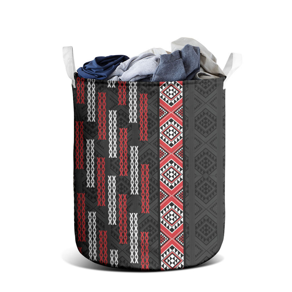 Roimata Toroa Maori Taniko Inspired New Zealand Laundry Basket