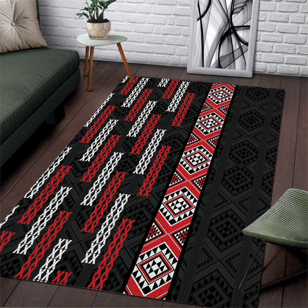 Roimata Toroa Maori Taniko Inspired New Zealand Area Rug