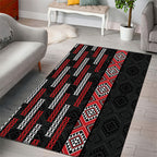 Roimata Toroa Maori Taniko Inspired New Zealand Area Rug