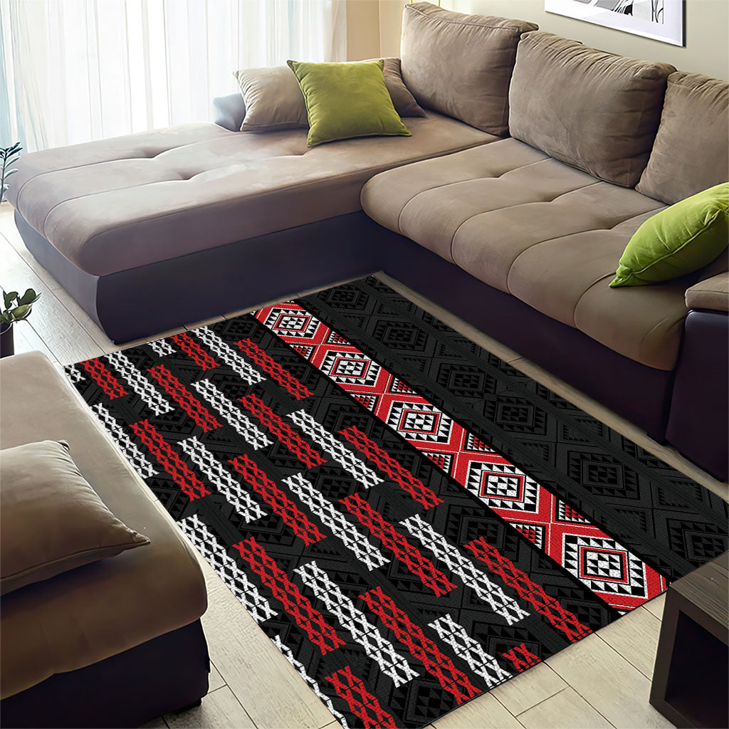 Roimata Toroa Maori Taniko Inspired New Zealand Area Rug
