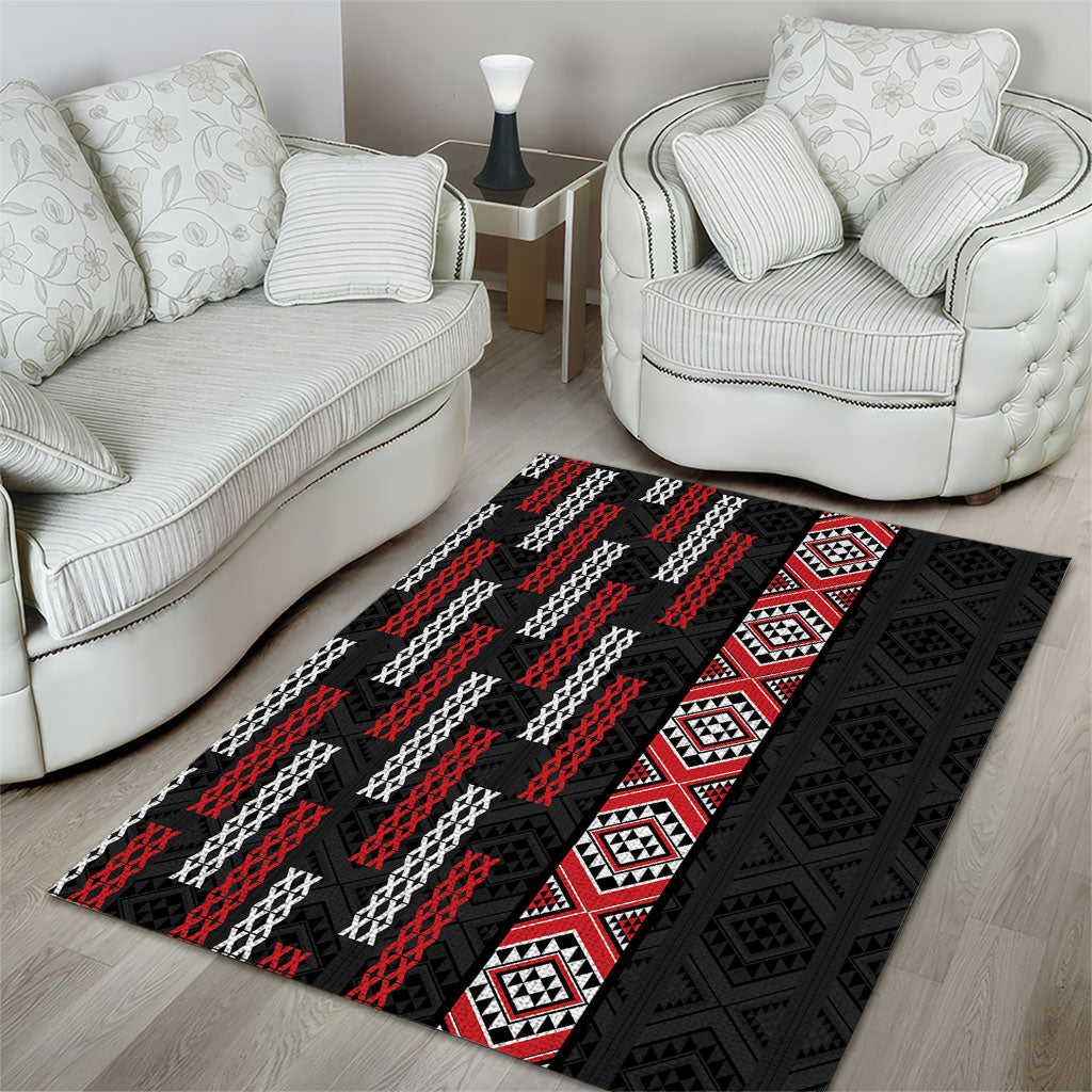 Roimata Toroa Maori Taniko Inspired New Zealand Area Rug
