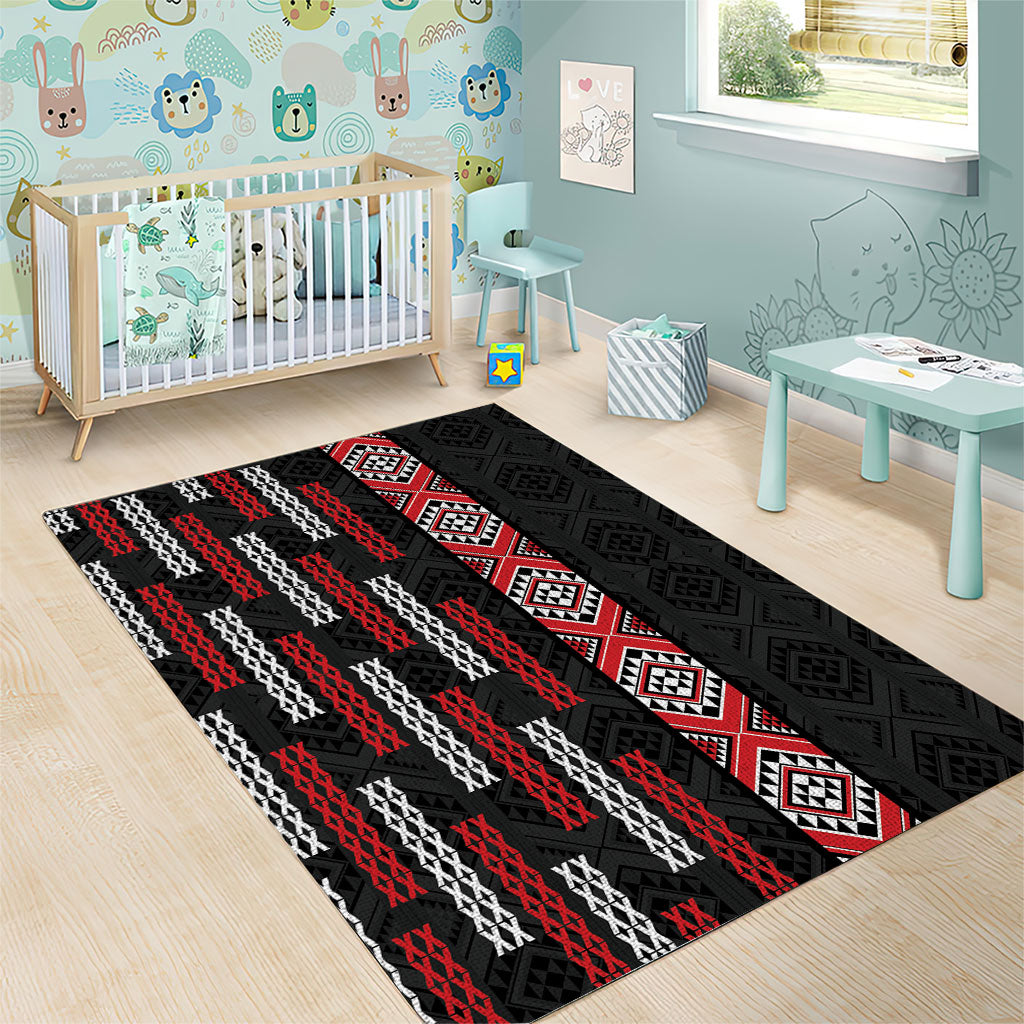 Roimata Toroa Maori Taniko Inspired New Zealand Area Rug