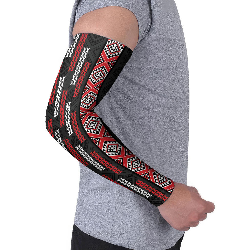 Roimata Toroa Maori Taniko Inspired New Zealand Arm Sleeves