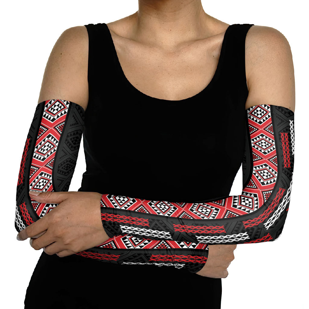 Roimata Toroa Maori Taniko Inspired New Zealand Arm Sleeves