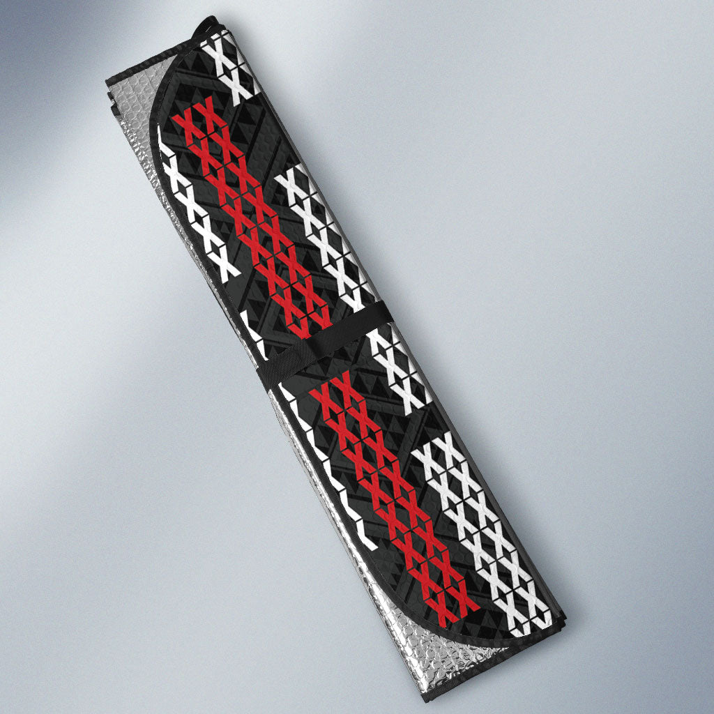 Roimata Toroa Maori Taniko Inspired New Zealand Auto Sun Shade