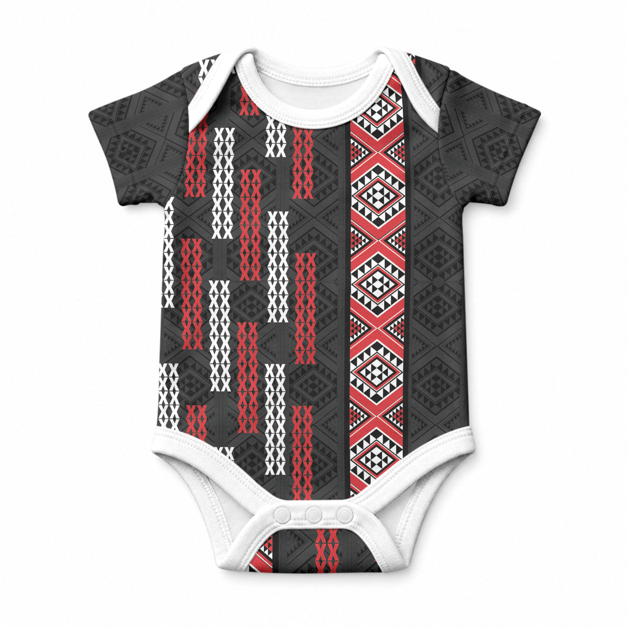 Roimata Toroa Maori Taniko Inspired New Zealand Baby Onesie