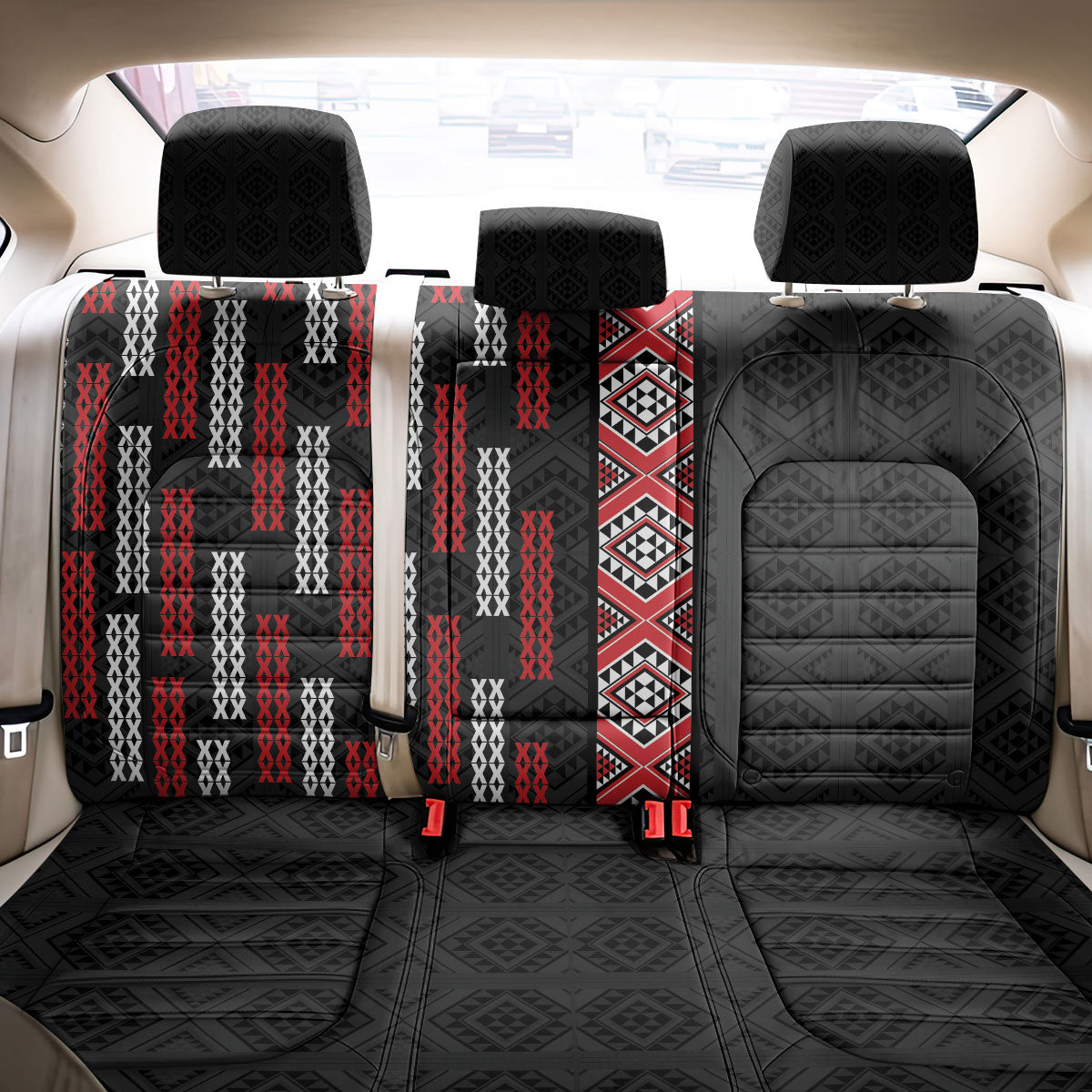 Roimata Toroa Maori Taniko Inspired New Zealand Back Car Seat Cover