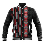 Roimata Toroa Maori Taniko Inspired New Zealand Baseball Jacket