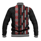 Roimata Toroa Maori Taniko Inspired New Zealand Baseball Jacket