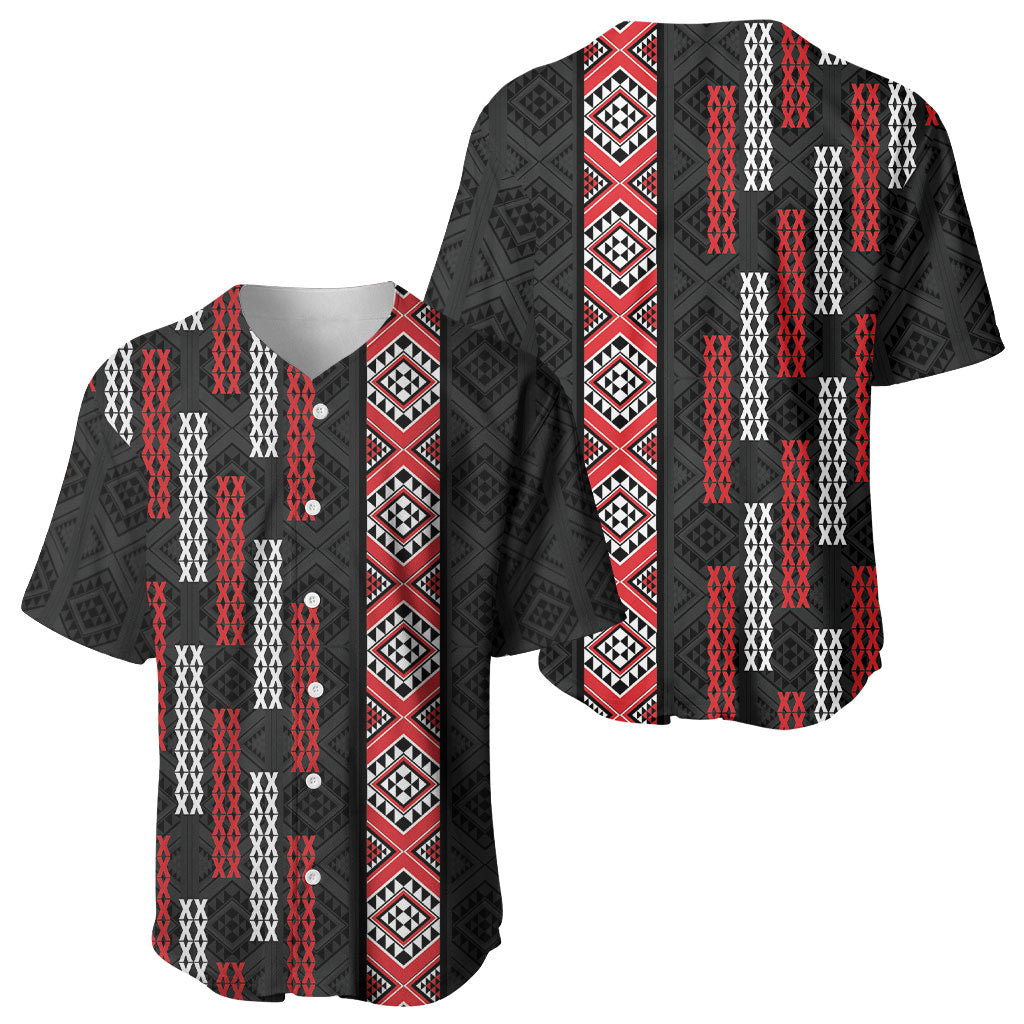 Roimata Toroa Maori Taniko Inspired New Zealand Baseball Jersey