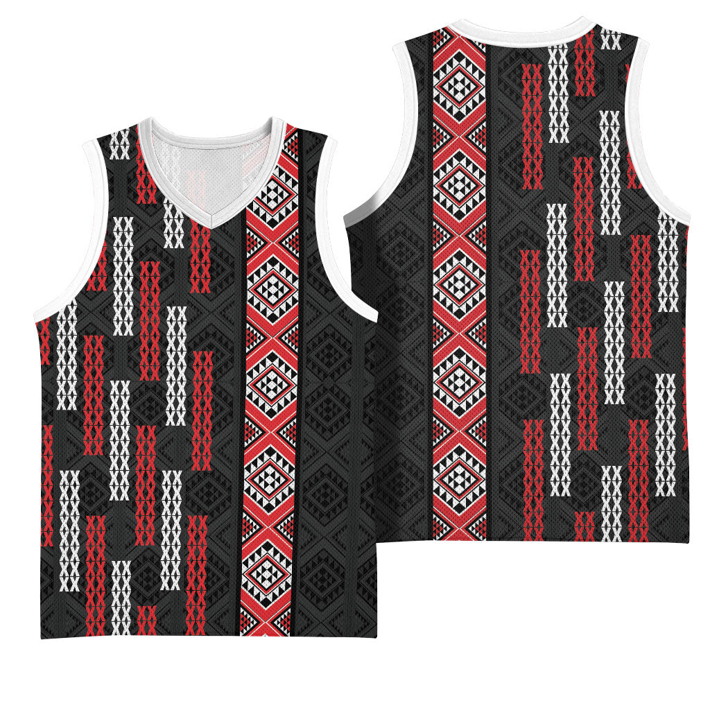 Roimata Toroa Maori Taniko Inspired New Zealand Basketball Jersey