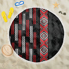 Roimata Toroa Maori Taniko Inspired New Zealand Beach Blanket