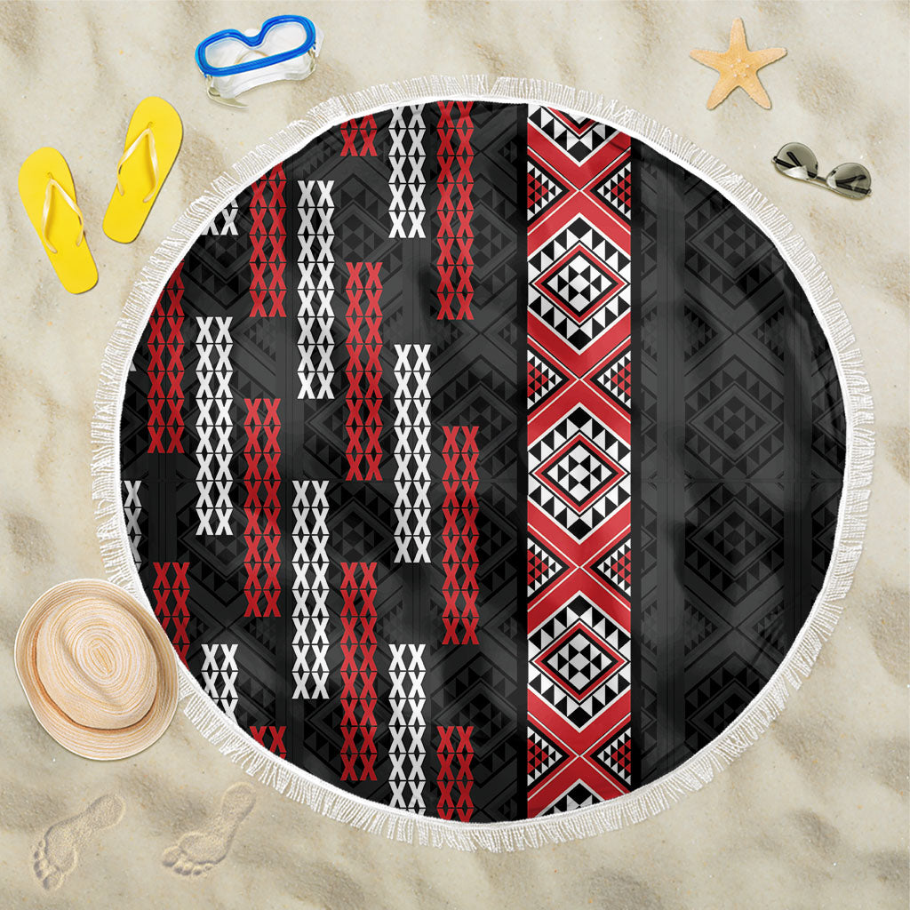 Roimata Toroa Maori Taniko Inspired New Zealand Beach Blanket
