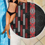 Roimata Toroa Maori Taniko Inspired New Zealand Beach Blanket