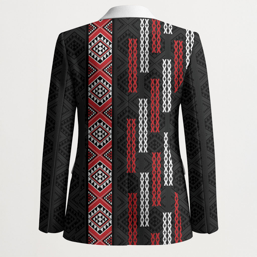 Roimata Toroa Maori Taniko Inspired New Zealand Blazer