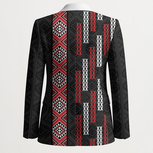 Roimata Toroa Maori Taniko Inspired New Zealand Blazer