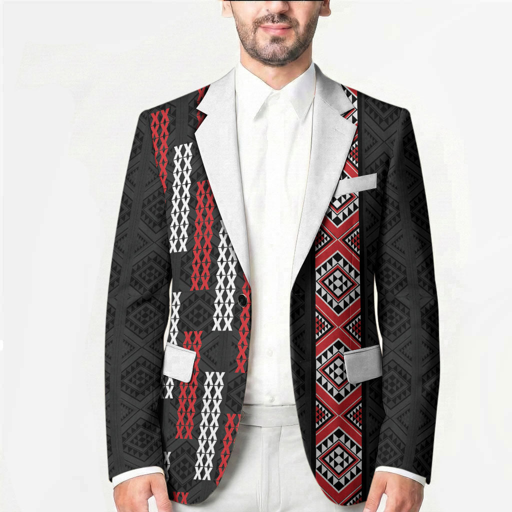 Roimata Toroa Maori Taniko Inspired New Zealand Blazer