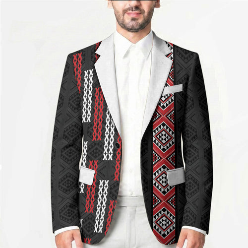 Roimata Toroa Maori Taniko Inspired New Zealand Blazer