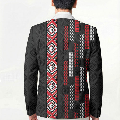 Roimata Toroa Maori Taniko Inspired New Zealand Blazer