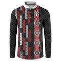 Roimata Toroa Maori Taniko Inspired New Zealand Button Sweatshirt