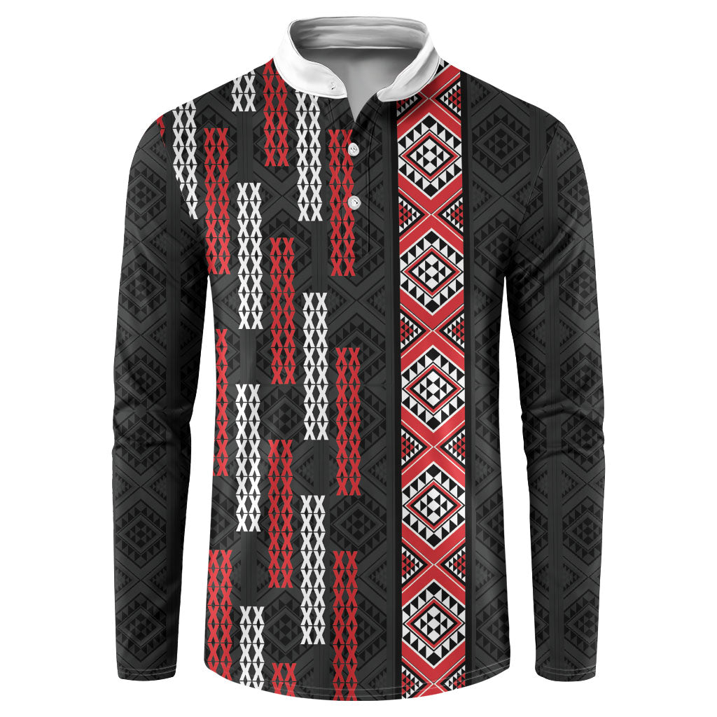 Roimata Toroa Maori Taniko Inspired New Zealand Button Sweatshirt