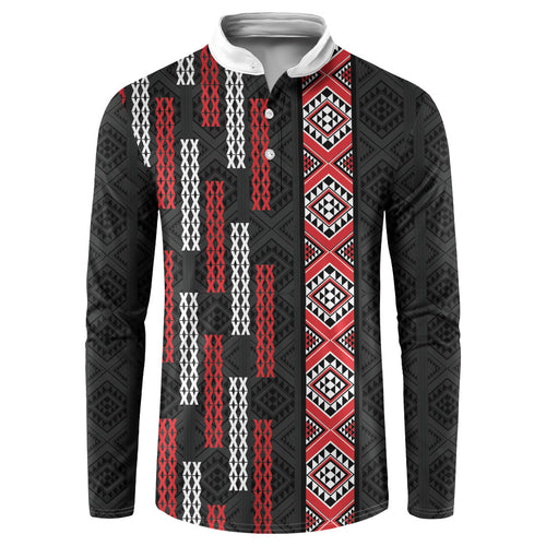 Roimata Toroa Maori Taniko Inspired New Zealand Button Sweatshirt