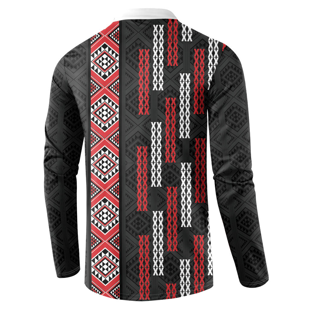 Roimata Toroa Maori Taniko Inspired New Zealand Button Sweatshirt