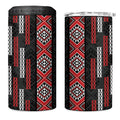 Roimata Toroa Maori Taniko Inspired New Zealand 4 in 1 Can Cooler Tumbler