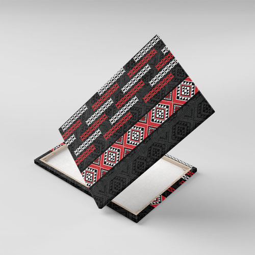 Roimata Toroa Maori Taniko Inspired New Zealand Canvas Wall Art