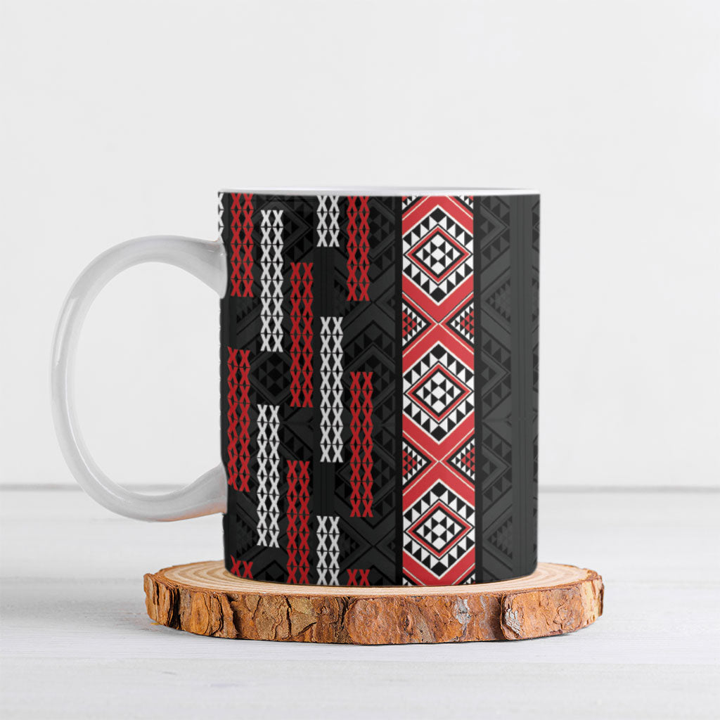 Roimata Toroa Maori Taniko Inspired New Zealand Ceramic Mug