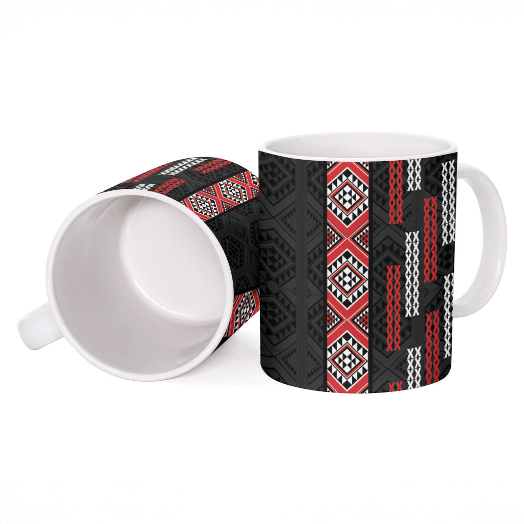 Roimata Toroa Maori Taniko Inspired New Zealand Ceramic Mug